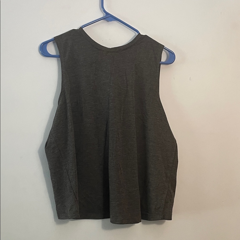 Dark Gray Sleeveless Women's Muscle Tee